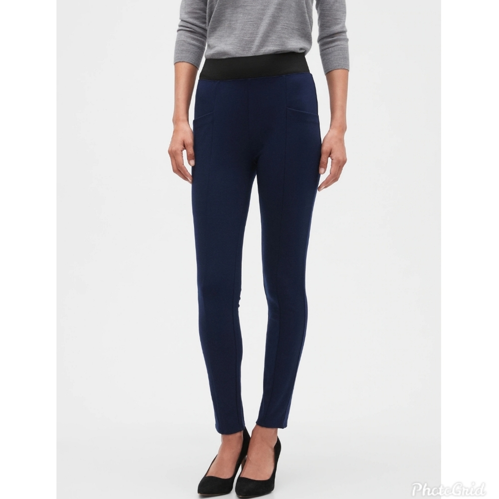 Ponte leggings in navy